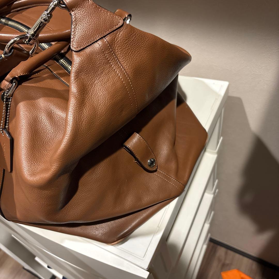 Coach ボストンバッグ　ショルダー肩紐付き 美品