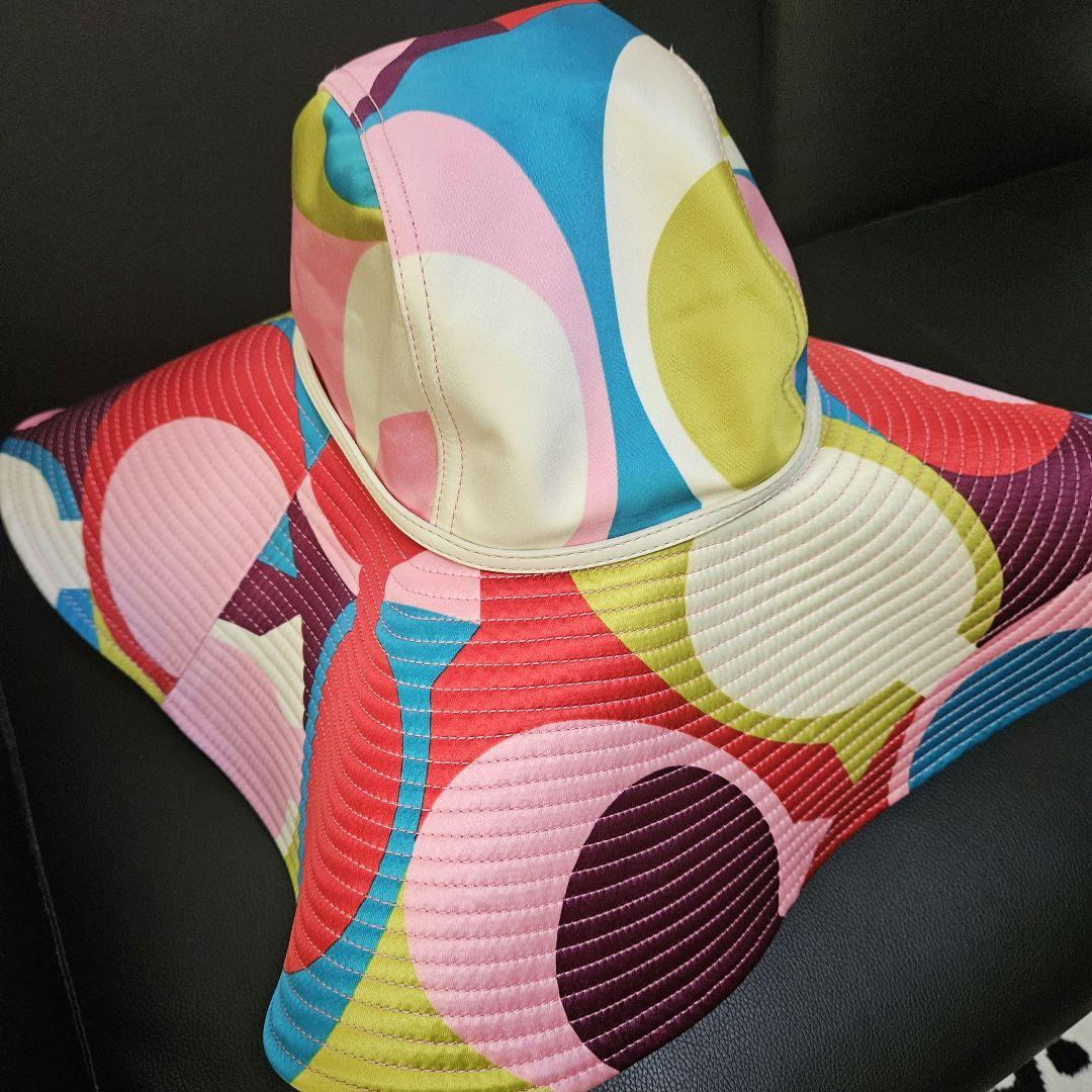 COACH【タグ付き未使用品】【廃盤品&希少】コーチ マルチカラー つば広ハット