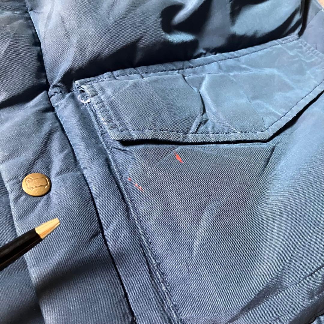 80sWoolrichウールリッチダウンベストUSA製ネイビー
