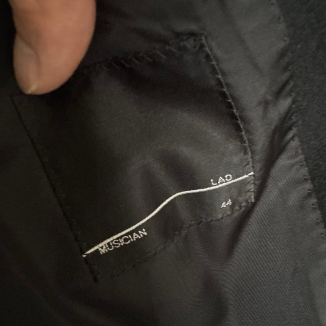 LAD MUSICIAN 黒 チェスターコート 44