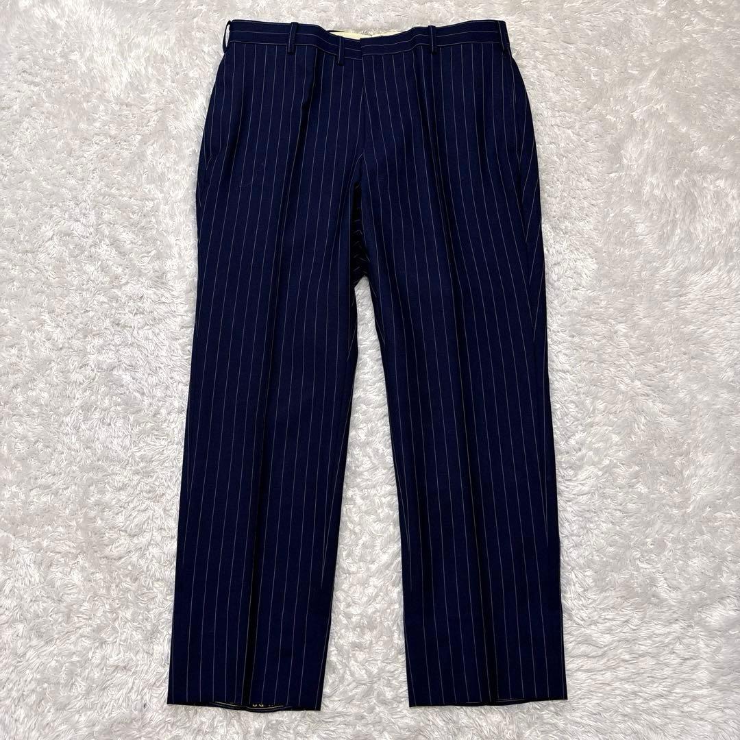 極美品✨ゼニア生地 オーダーメイドスーツ ビジネススーツ ストライプ ネイビー