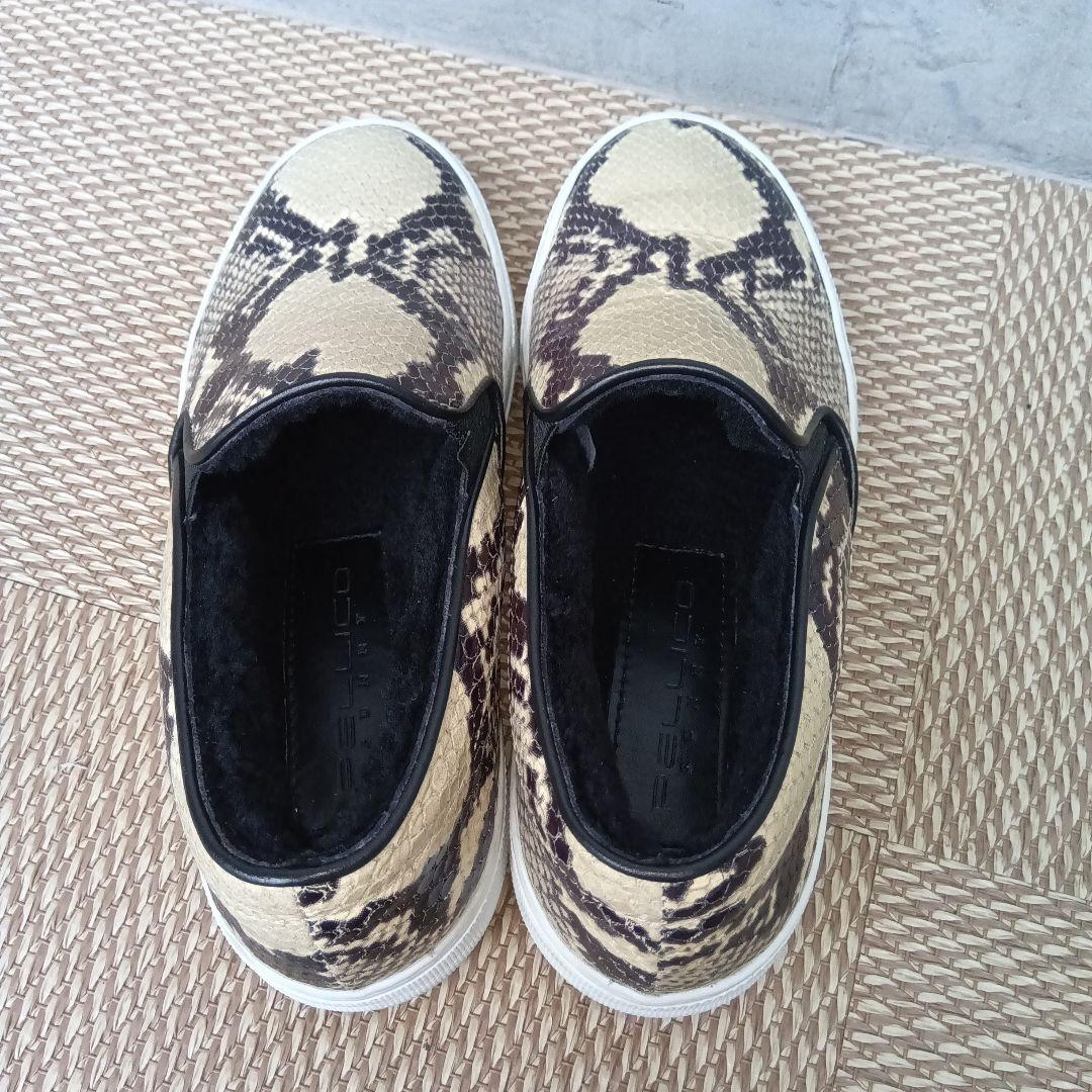 期間限定値下 ペリーコサニー　ボア 厚底 パイソン柄スニーカー 36