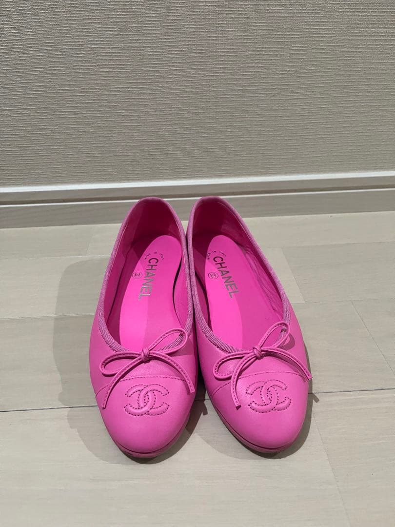 CHANEL ピンク バレエシューズ 35C