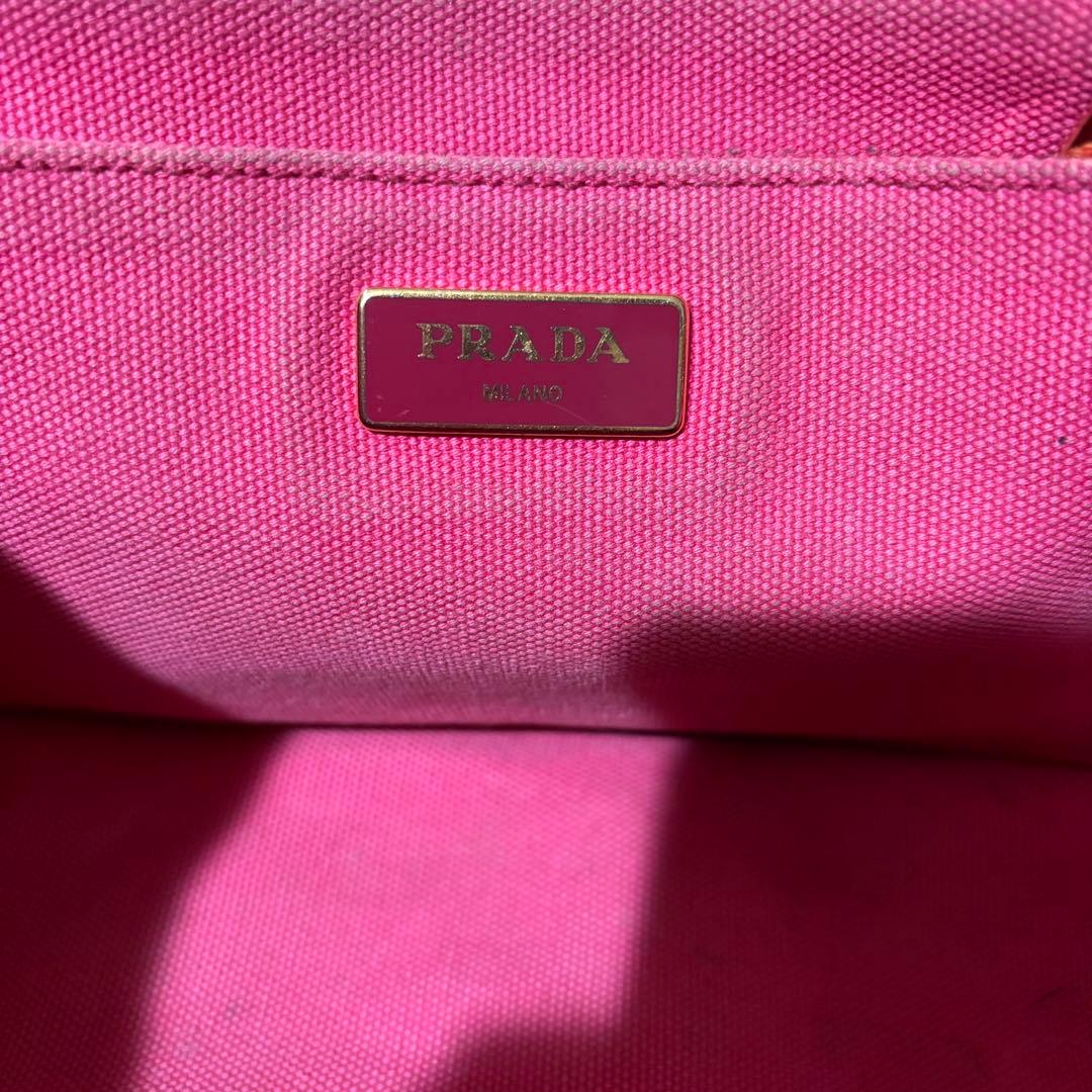 PRADA カナパトート S ピンク 使用感あり