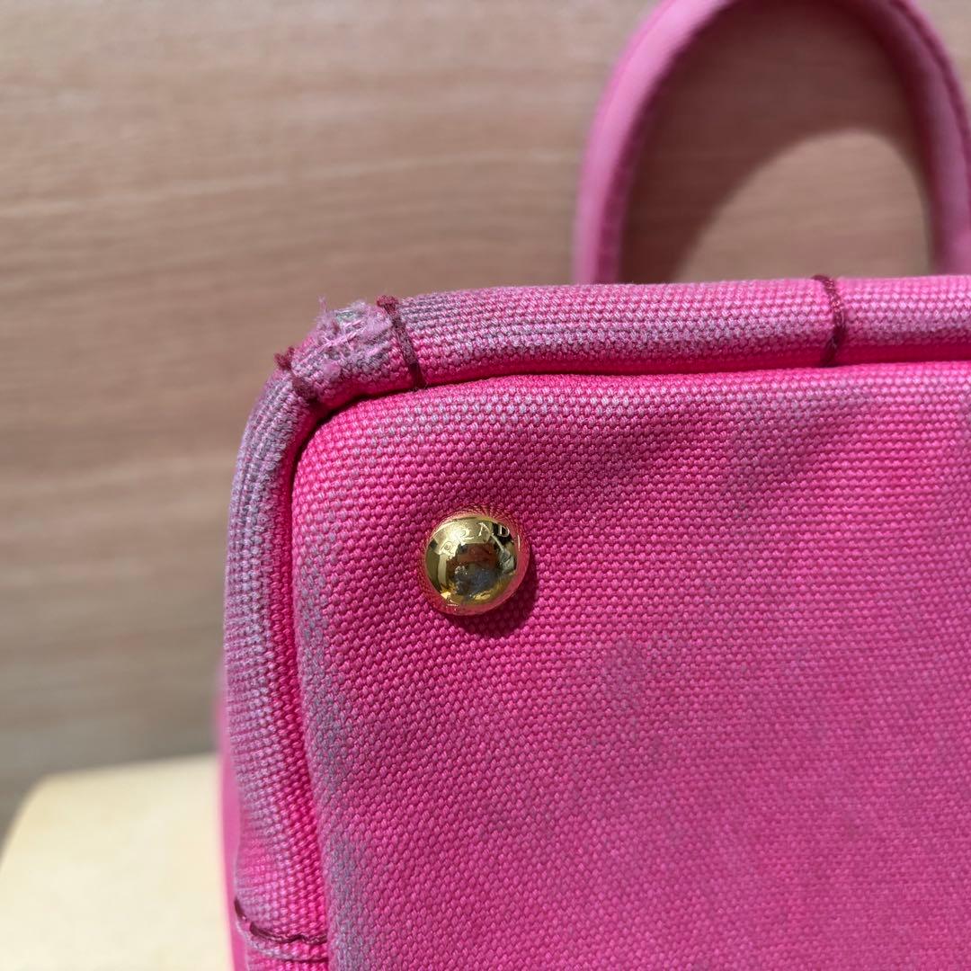 PRADA カナパトート S ピンク 使用感あり
