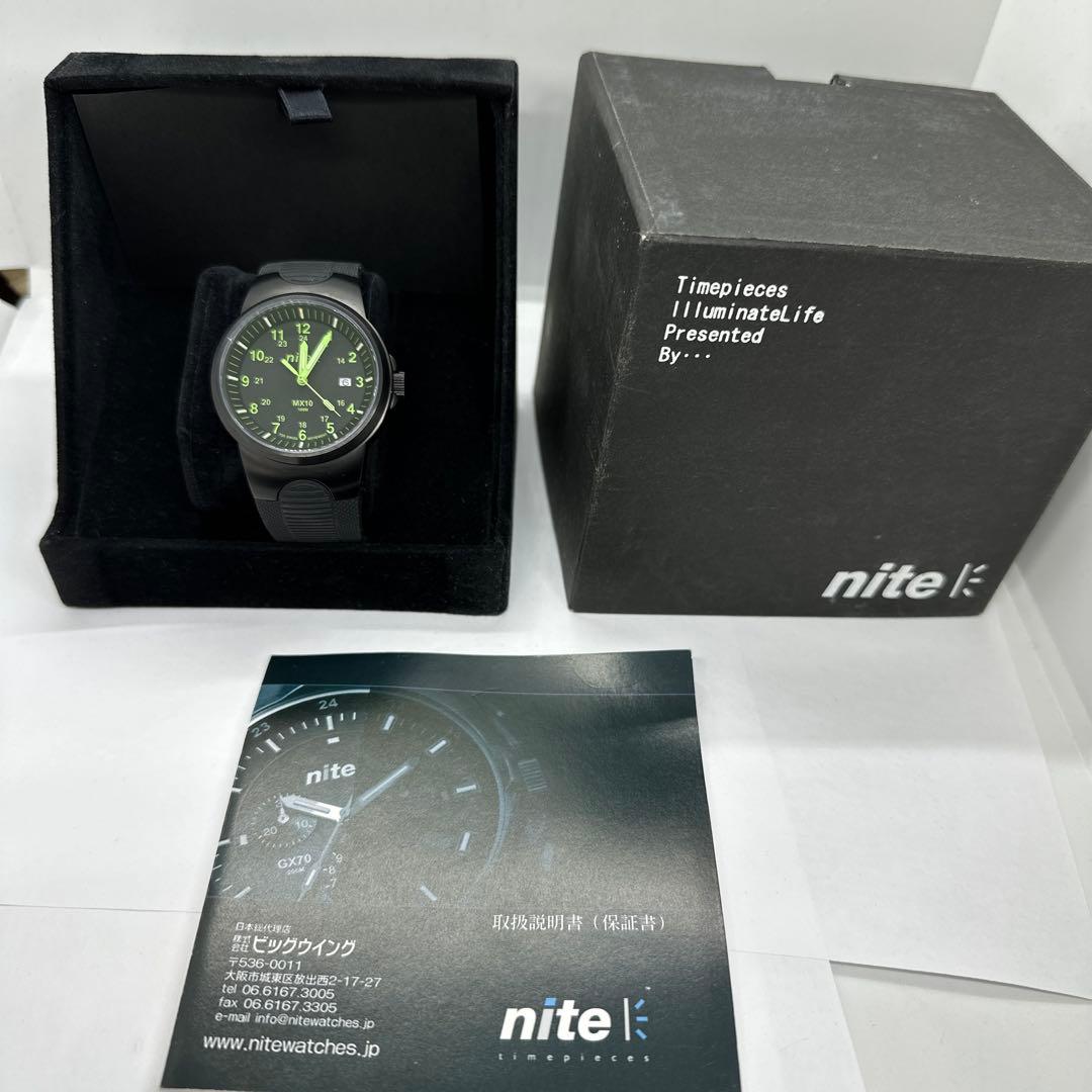 【HMW38】nite ナイト　MX10　ラバーベルト　腕 時計 長期保管品