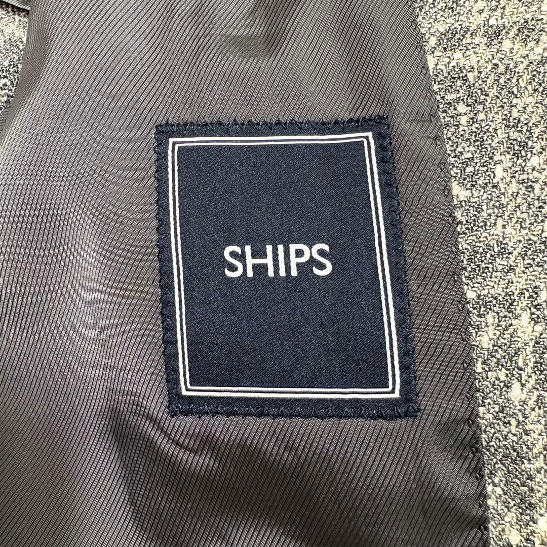 シップス ロロピアーナ シルク リネンツイード テーラードジャケット グレー44