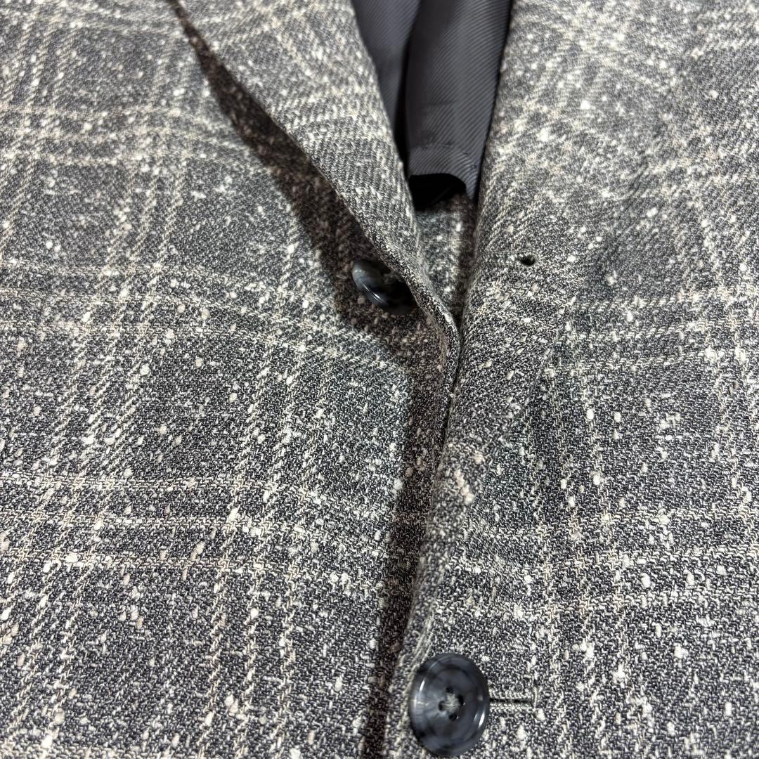シップス ロロピアーナ シルク リネンツイード テーラードジャケット グレー44