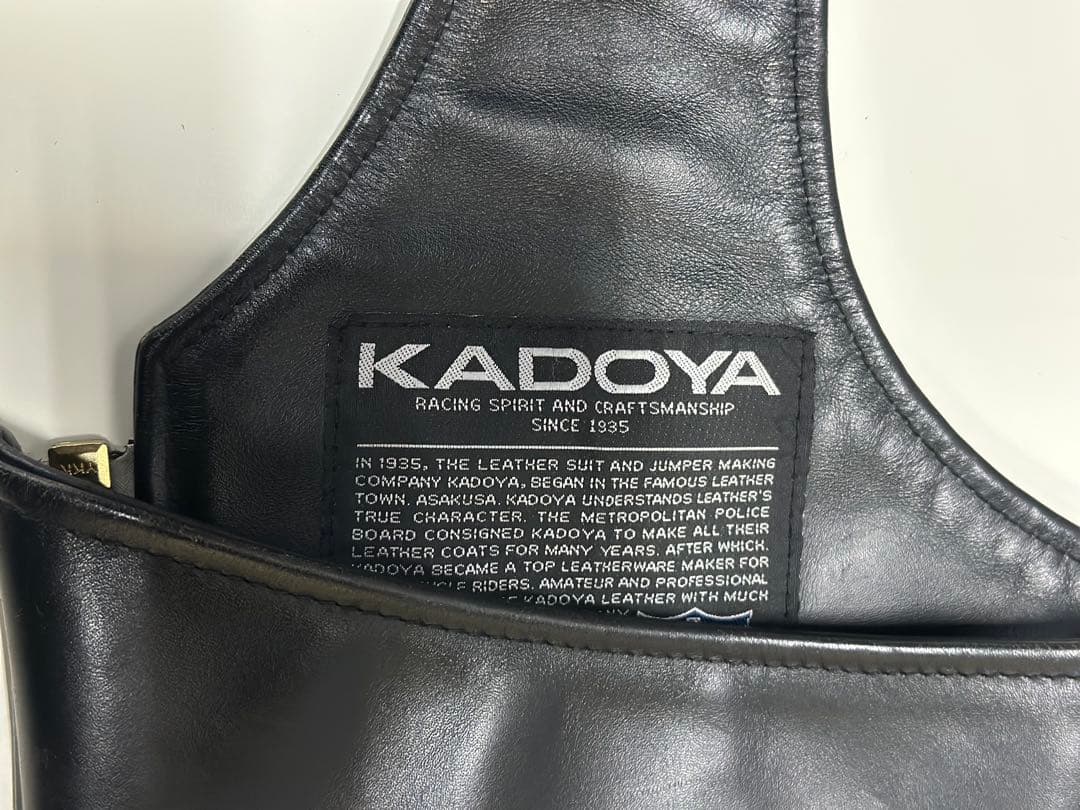KADOYA CHAPS / ブラック　カドヤ/チャップスレザー黒　ジッパー付き