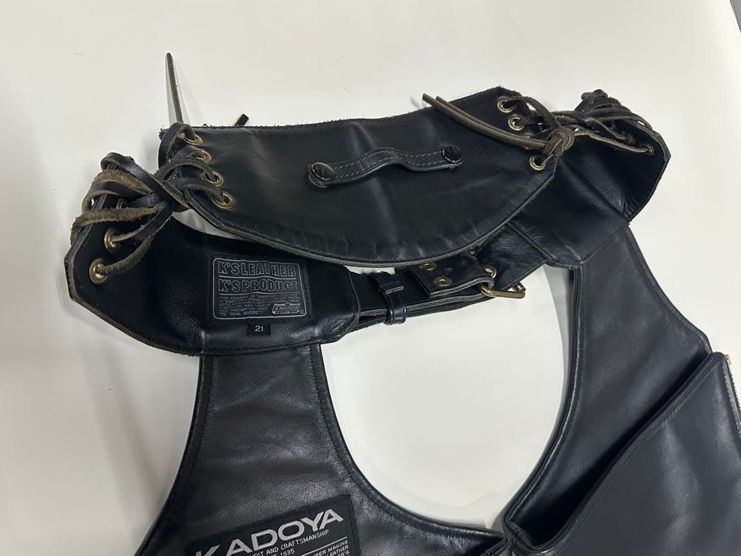 KADOYA CHAPS / ブラック　カドヤ/チャップスレザー黒　ジッパー付き