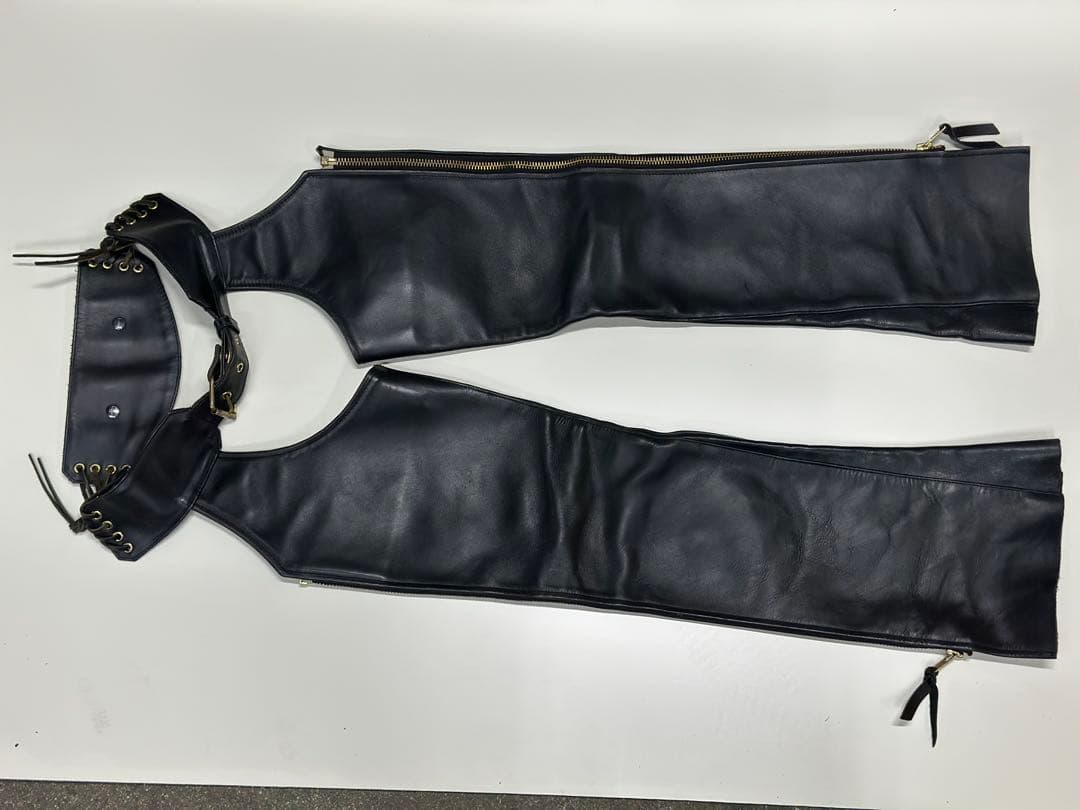 KADOYA CHAPS / ブラック　カドヤ/チャップスレザー黒　ジッパー付き