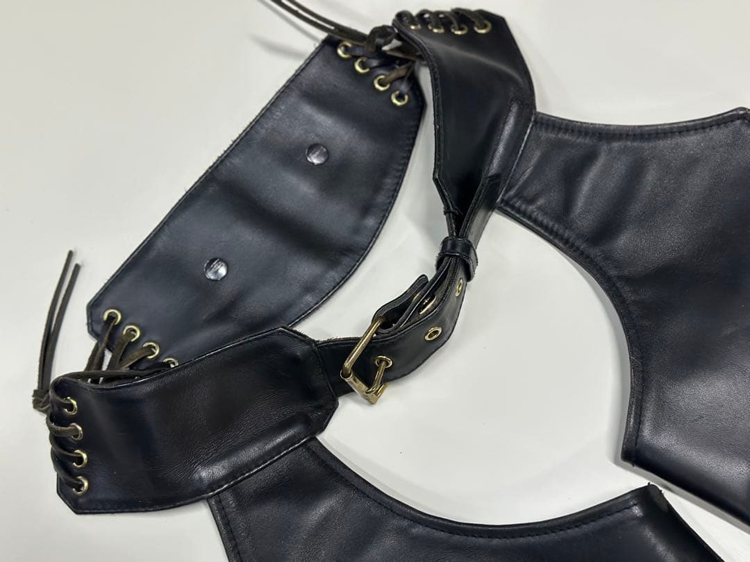 KADOYA CHAPS / ブラック　カドヤ/チャップスレザー黒　ジッパー付き