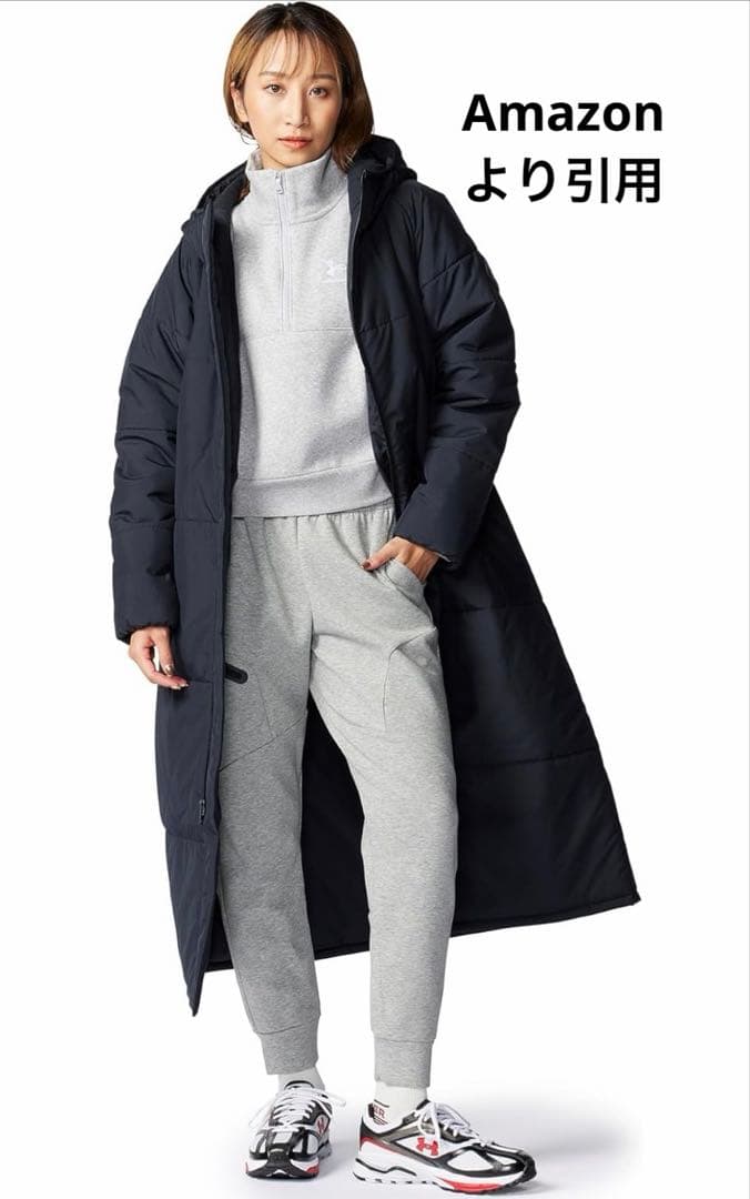 Under Armour フード付きロングコート M/M/M ネイビー