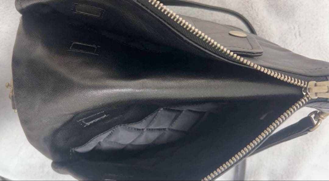 美品✨ ビューティフル ピープル ライダース ダブルクラッチバッグ ブラック