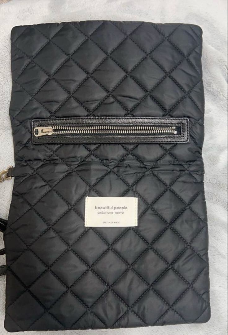 美品✨ ビューティフル ピープル ライダース ダブルクラッチバッグ ブラック