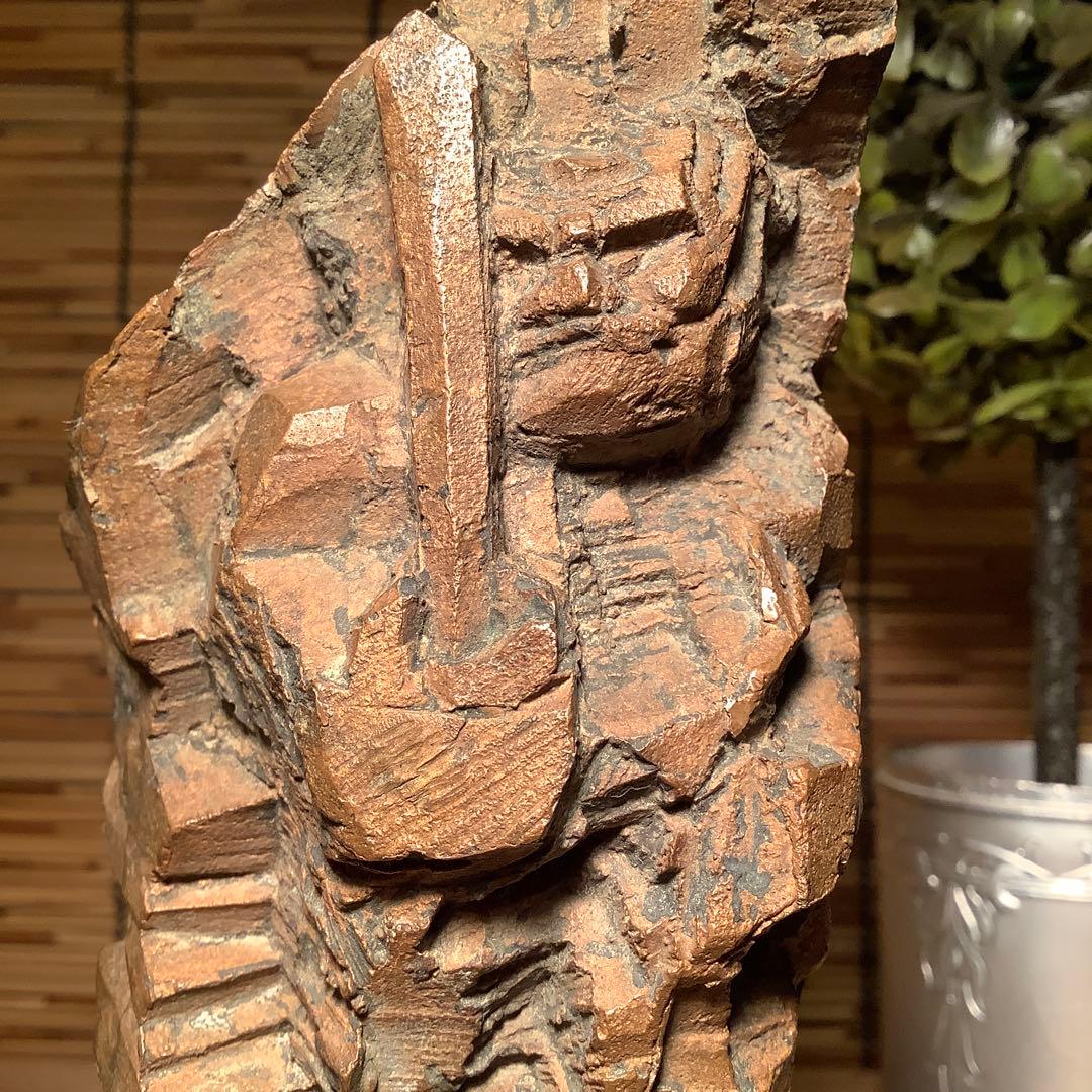 彫刻家「山崎寛作・不動明王」山崎寛彫刻素描展・不動尊ブロンズ像