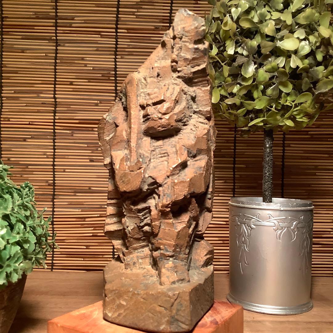 彫刻家「山崎寛作・不動明王」山崎寛彫刻素描展・不動尊ブロンズ像