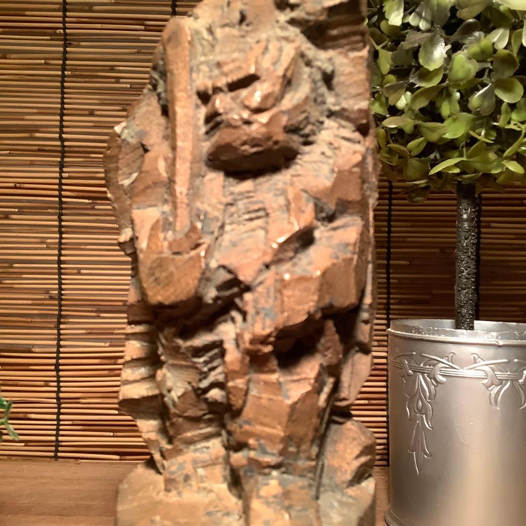 彫刻家「山崎寛作・不動明王」山崎寛彫刻素描展・不動尊ブロンズ像