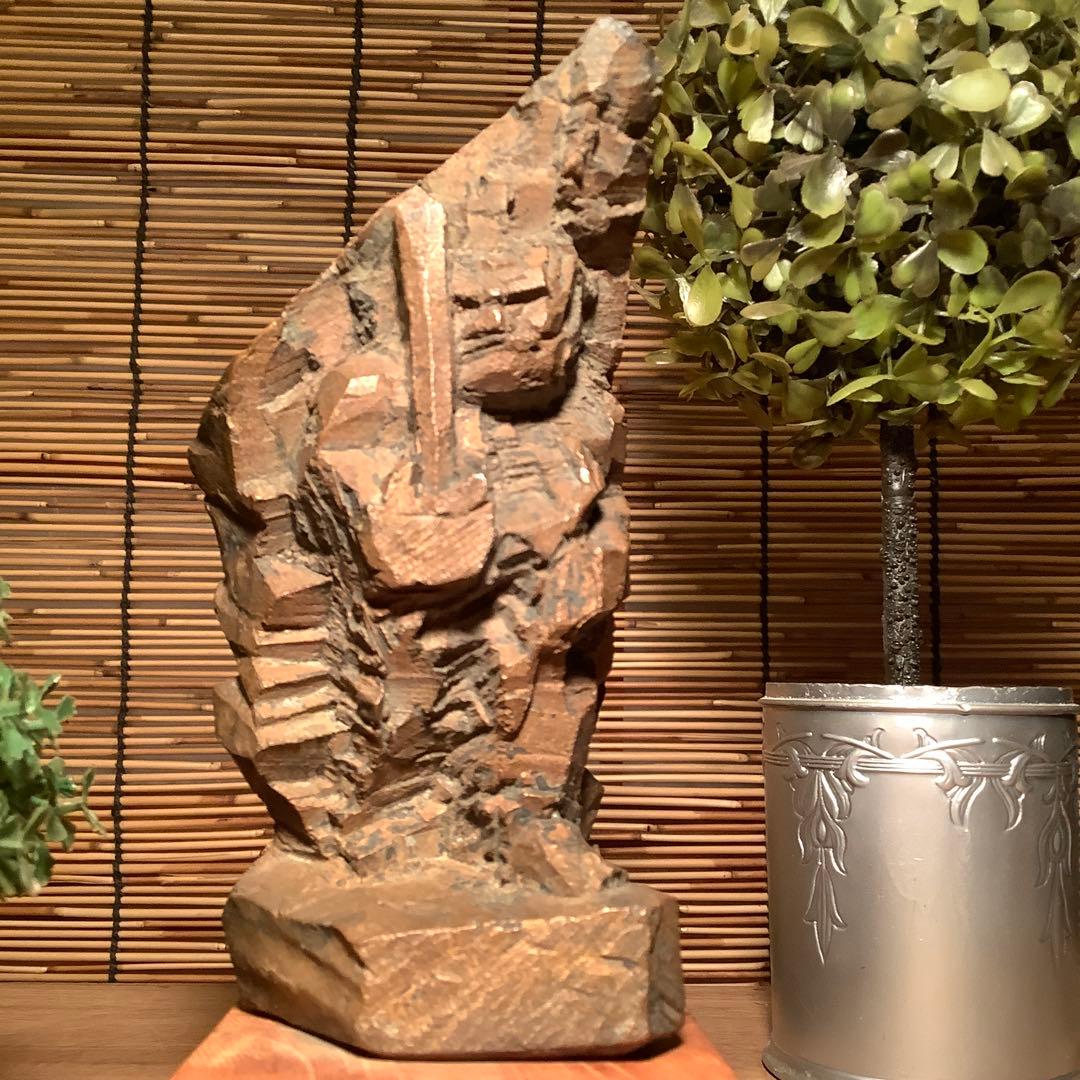 彫刻家「山崎寛作・不動明王」山崎寛彫刻素描展・不動尊ブロンズ像