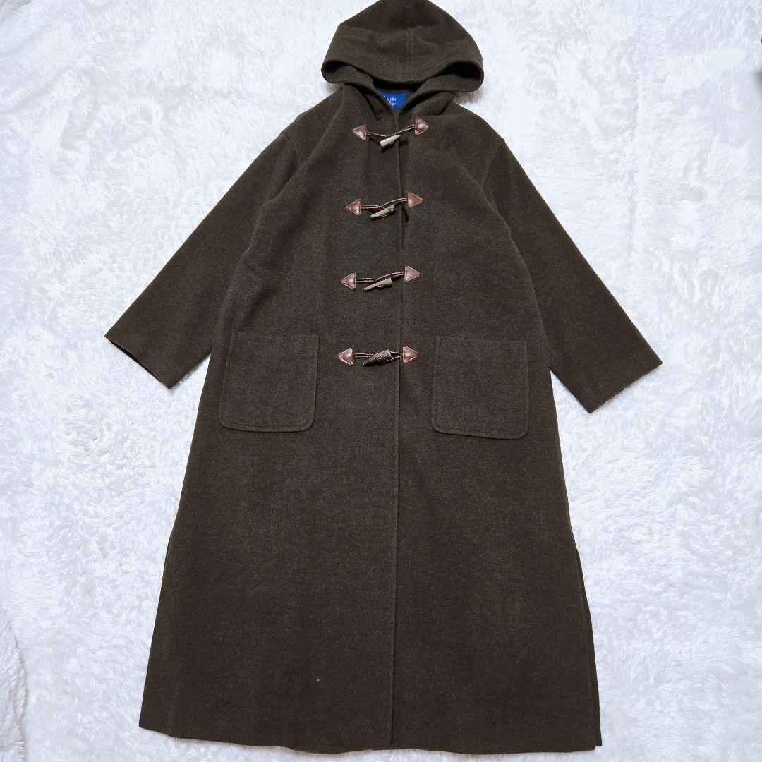 【キース】 ダッフルコート ロングコート ウールコートフード付き カーキ 深緑