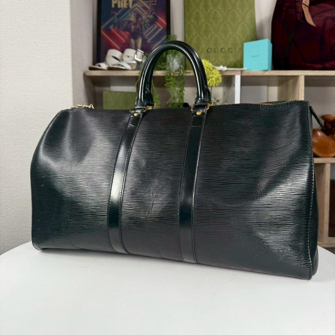 外観美品 LOUIS VUITTON 名作 キーポル45 エピ ノワール
