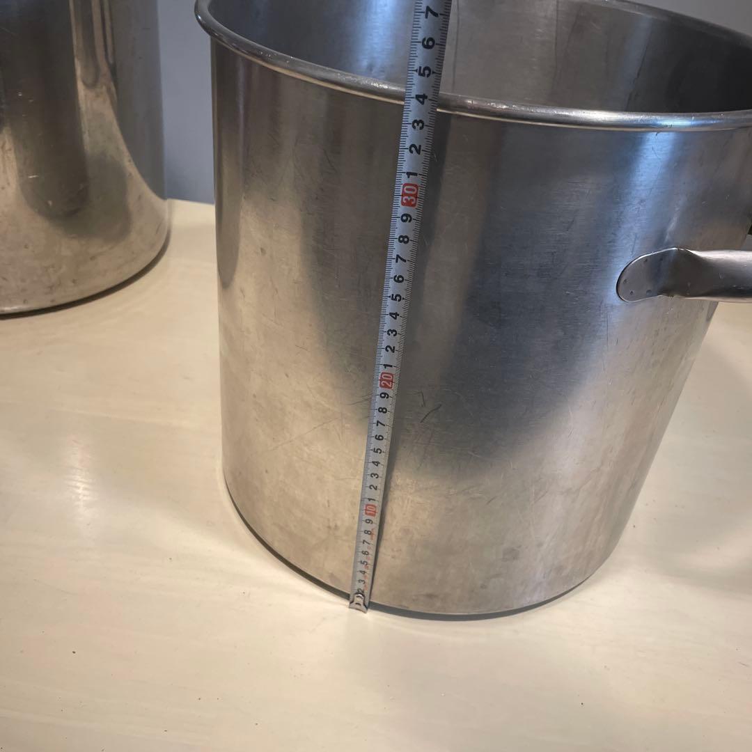 大きなステンレス製ポット3個セット