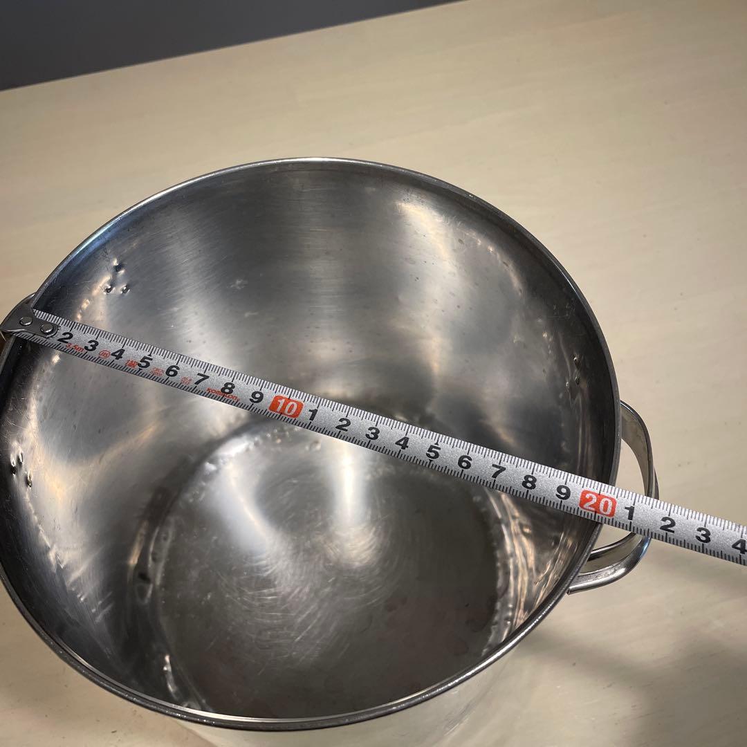 大きなステンレス製ポット3個セット