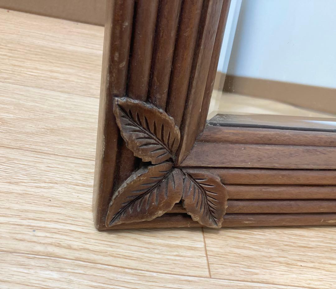 木製フレームスタンドミラー