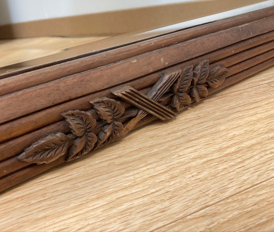 木製フレームスタンドミラー