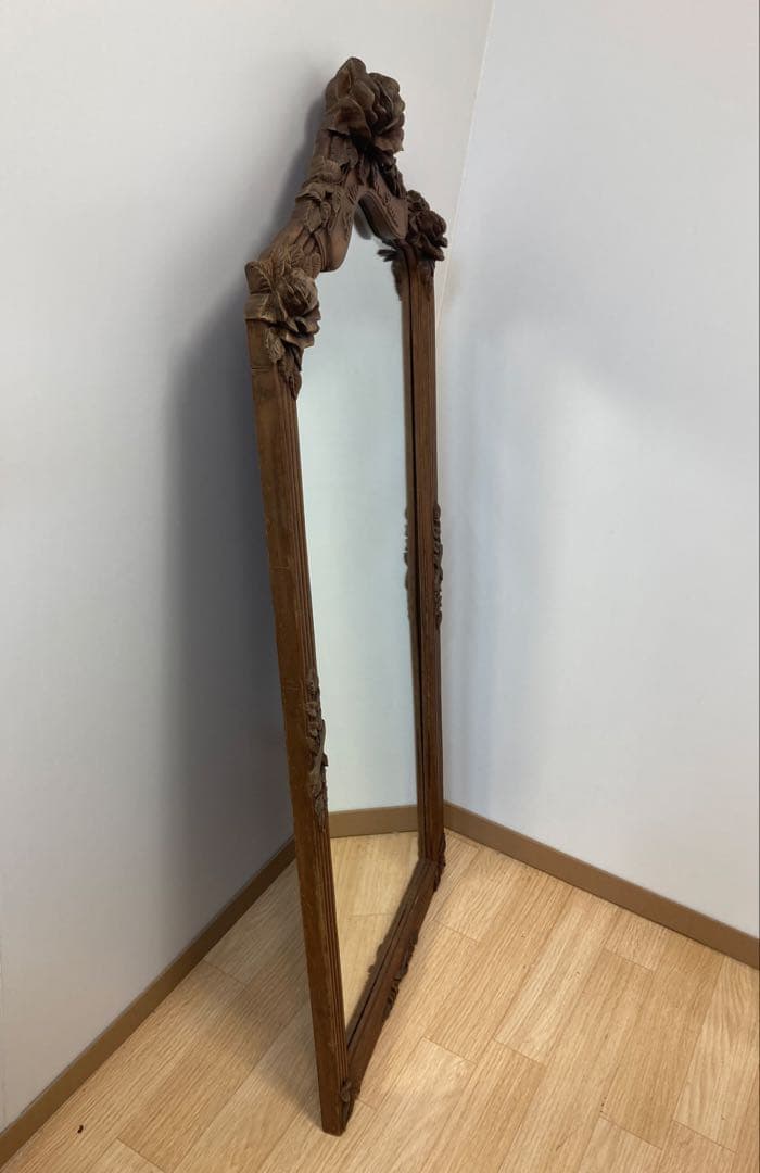 木製フレームスタンドミラー