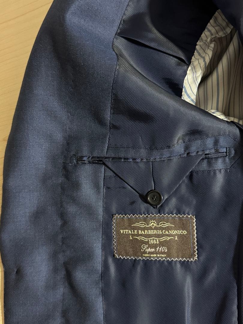 【美品】EDIFICE スーツ 上下セット ネイビー カノニコ size：44