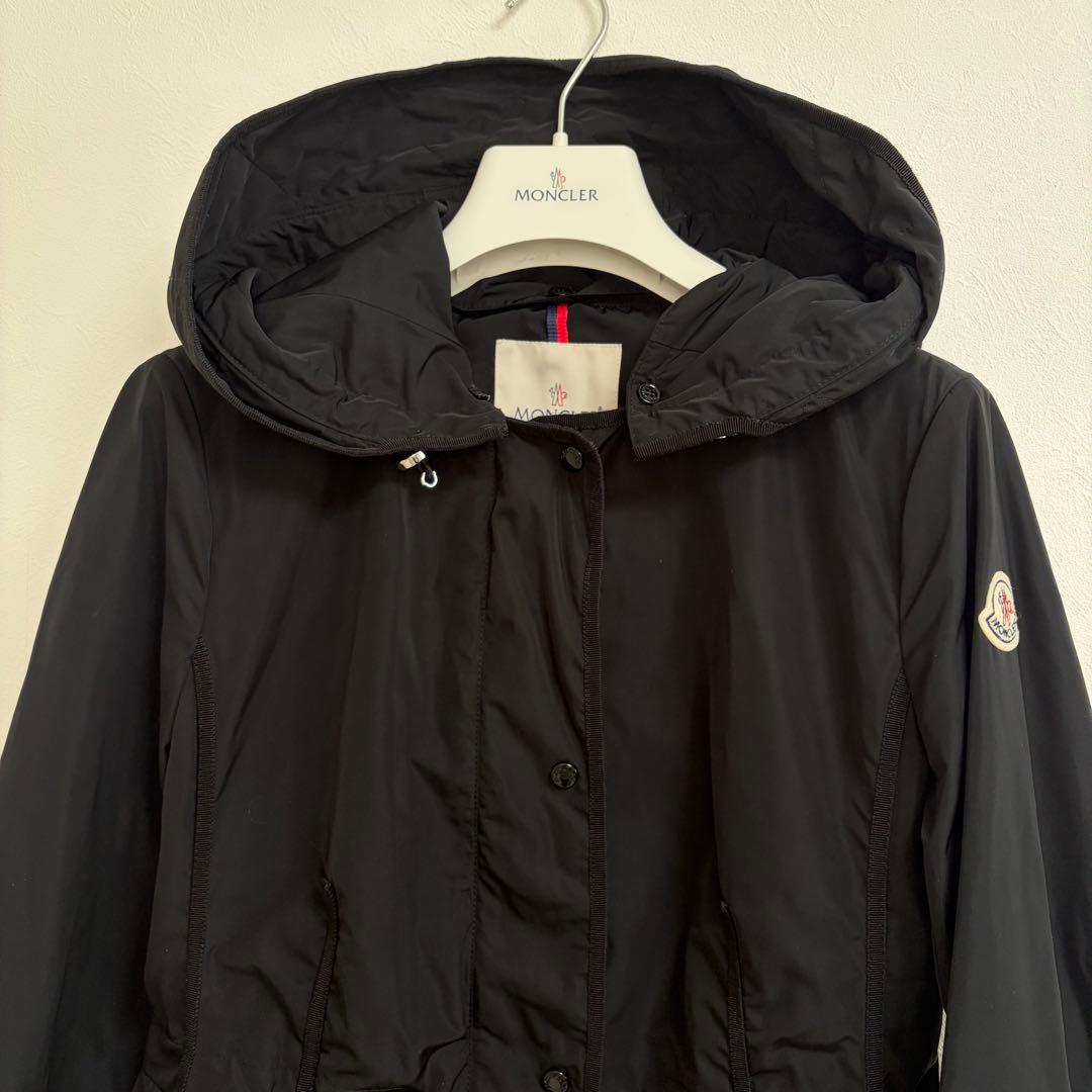 【極美品】MONCLER アンテミス ブラック サイズ1 ナイロンコート