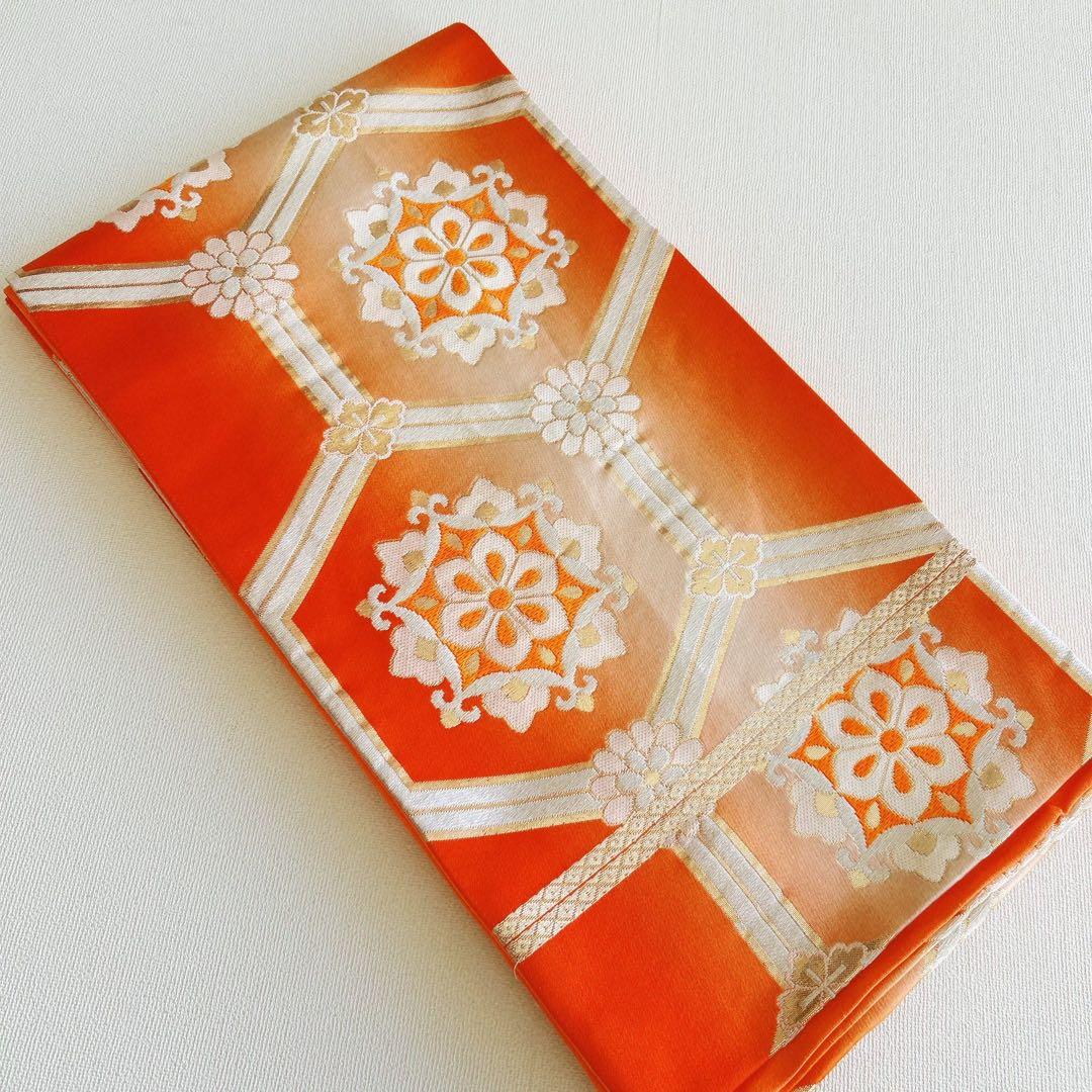 フルセット 七五三 7歳女の子 長着＆長襦袢＆帯＆小物　黄緑　絞り柄　組紐　花