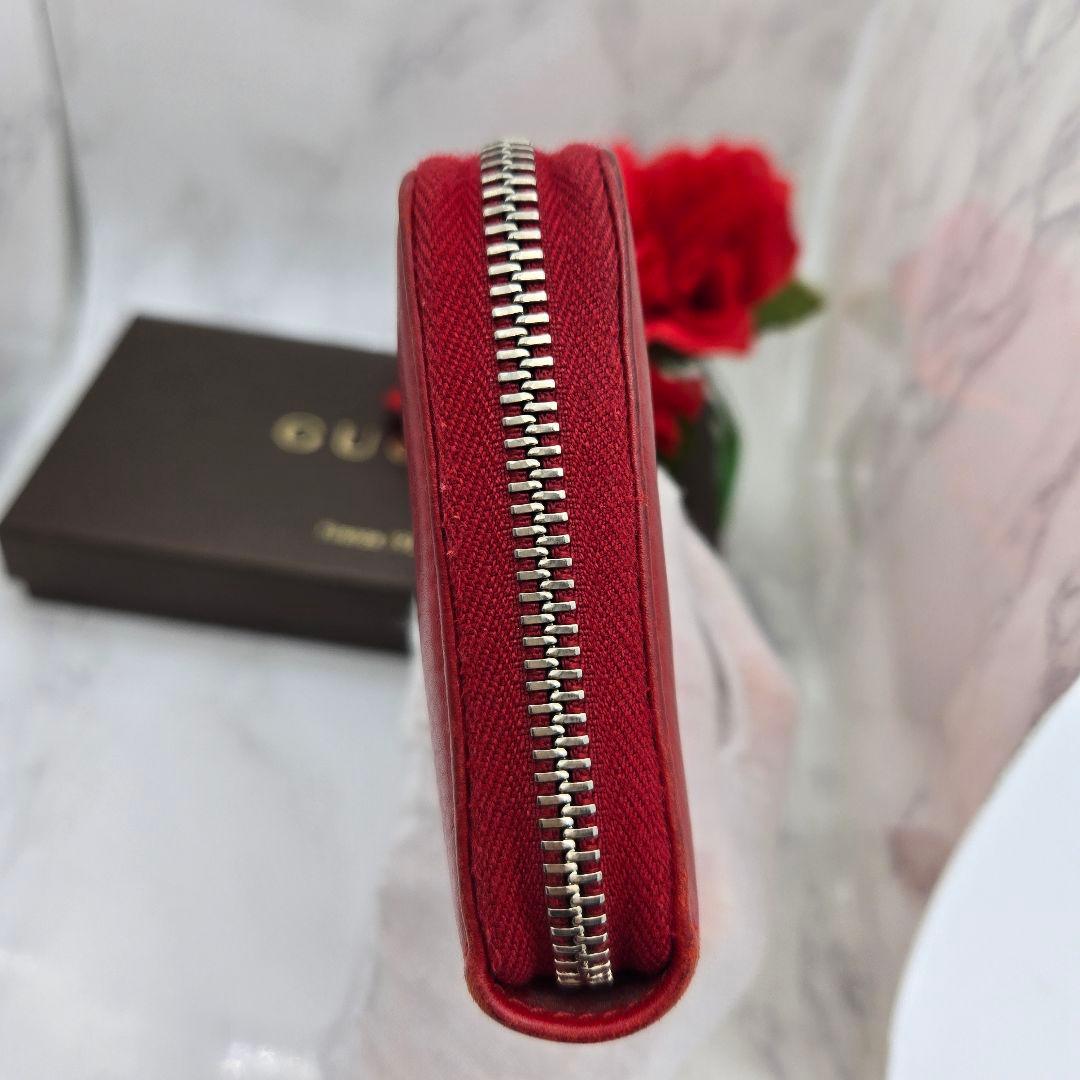 【希少】 GUCCI グッチ ロゴ ラウンドファスナー 長財布 財布 バンブー