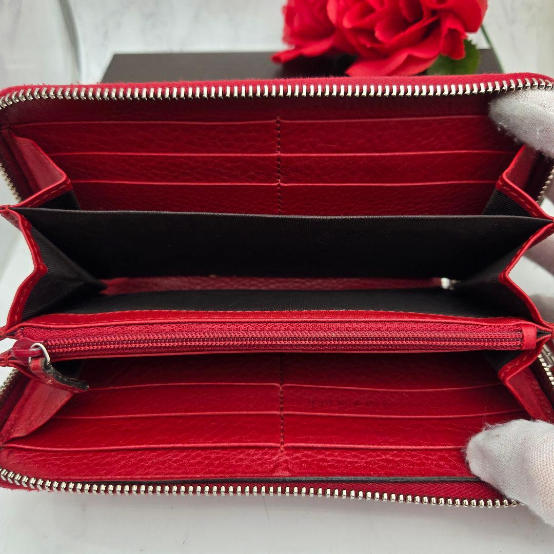 【希少】 GUCCI グッチ ロゴ ラウンドファスナー 長財布 財布 バンブー