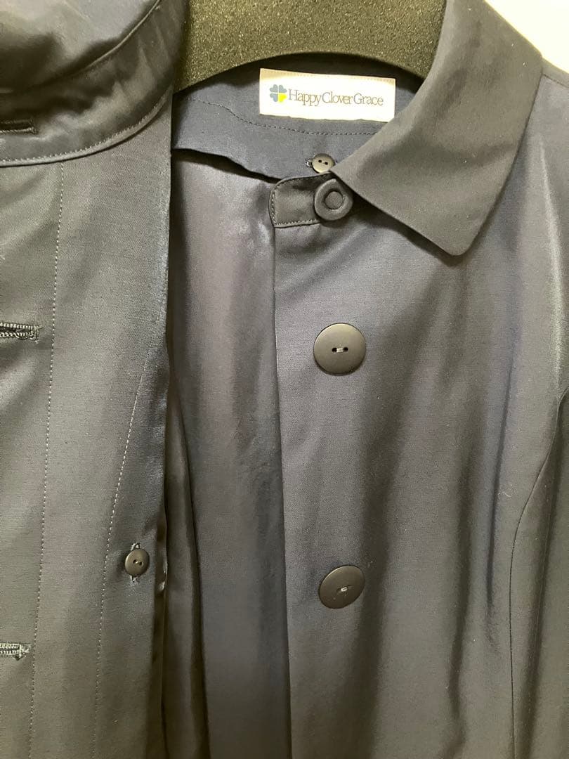 Happy Clover お受験ママコート 濃紺 ネイビー ロングコート