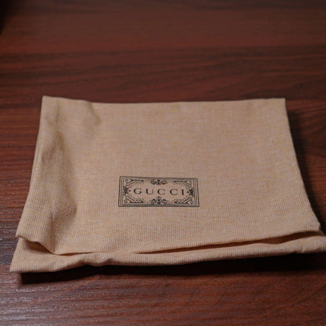 GUCCI ブラックレザー 三つ折り財布 箱、保存袋他付き