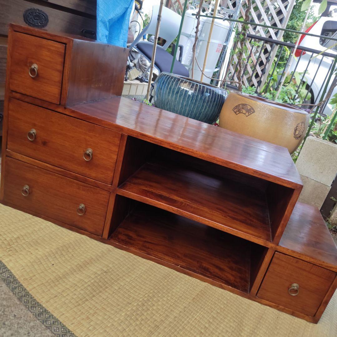 さ*ま様 昭和レトロ 大正ロマン 無垢材チェスト 引き出し付き 古民家 当時物