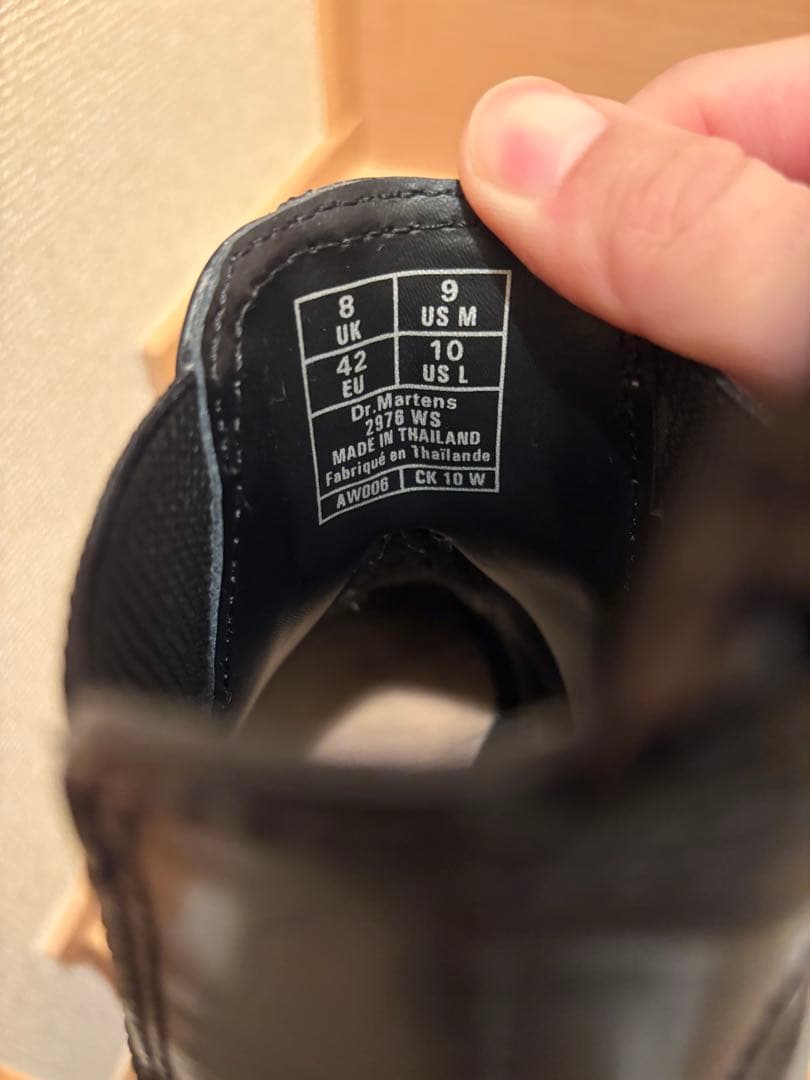 ドクターマーチン チェルシーブーツ サイドゴア　白ステッチ