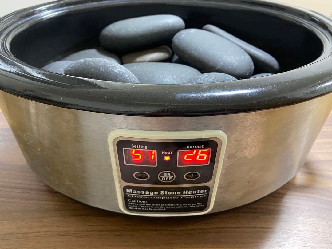 【天然玄武岩】ホットストーンマッサージ用ストーン 18個セット｜アリゾナ産｜