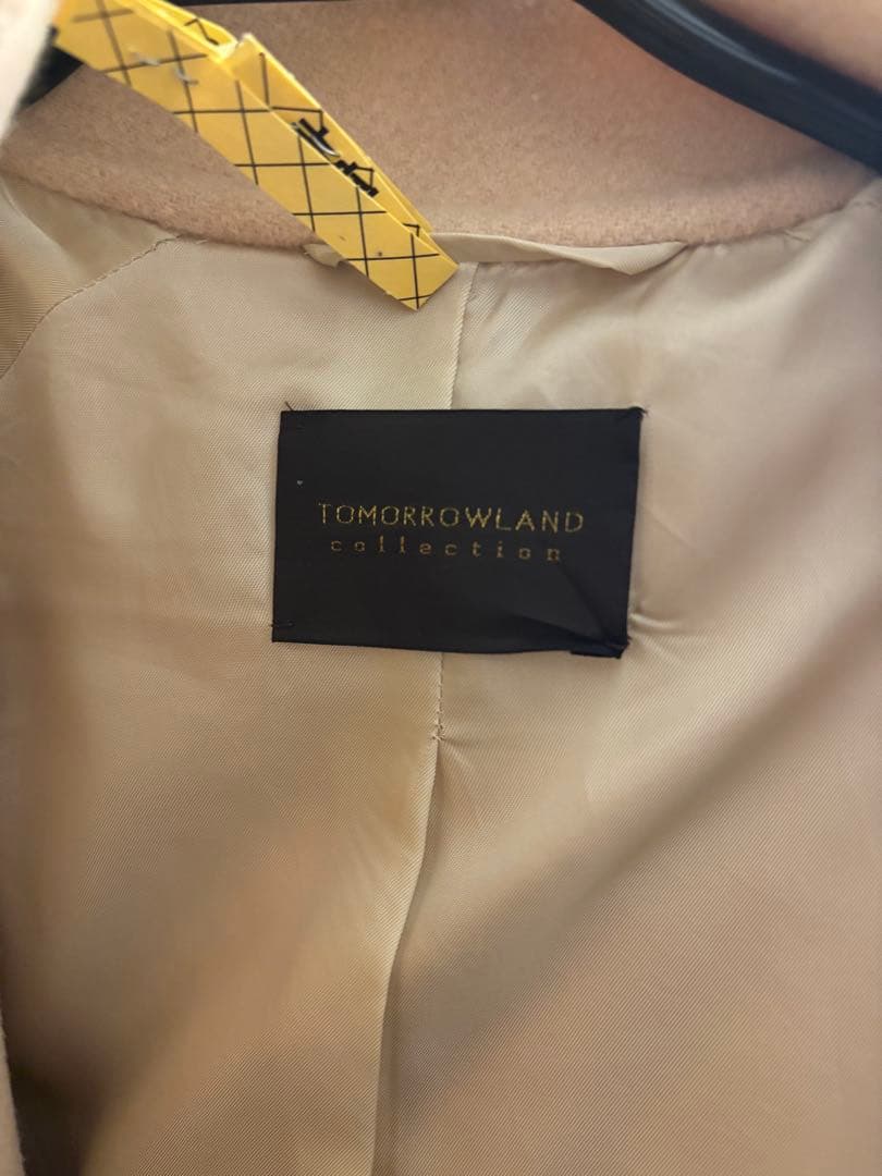 スーパーダブルフェイス ベルテッドコート TOMORROWLAND ベージュ