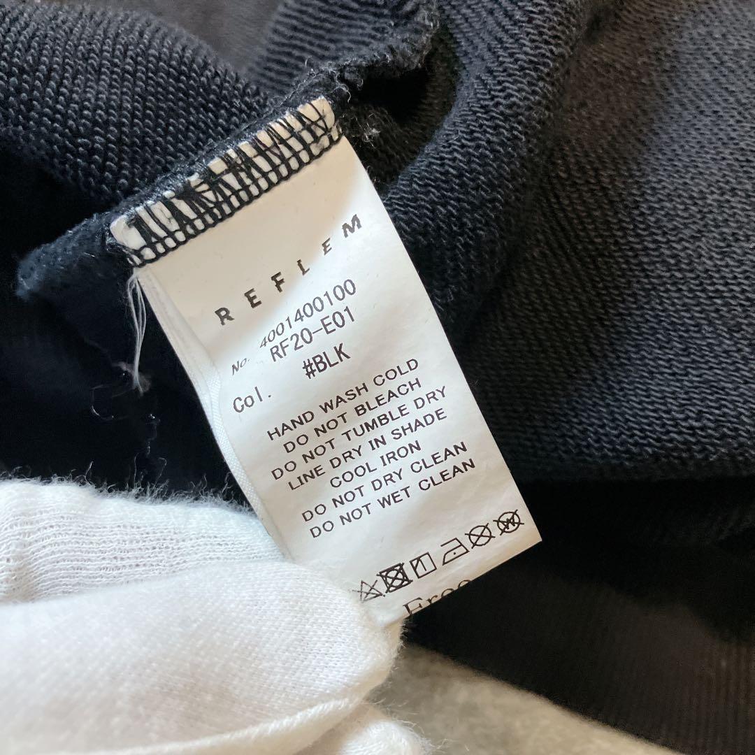 REFLEM レフレム Dリング ロゴテープ ジップアップ パーカー ブラック