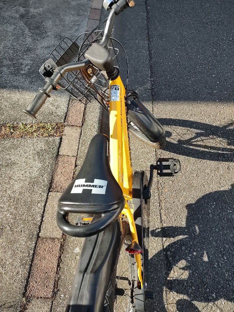 HUMMER（ハマー）子ども用自転車 20インチ前後 イエロー 前カゴ付き