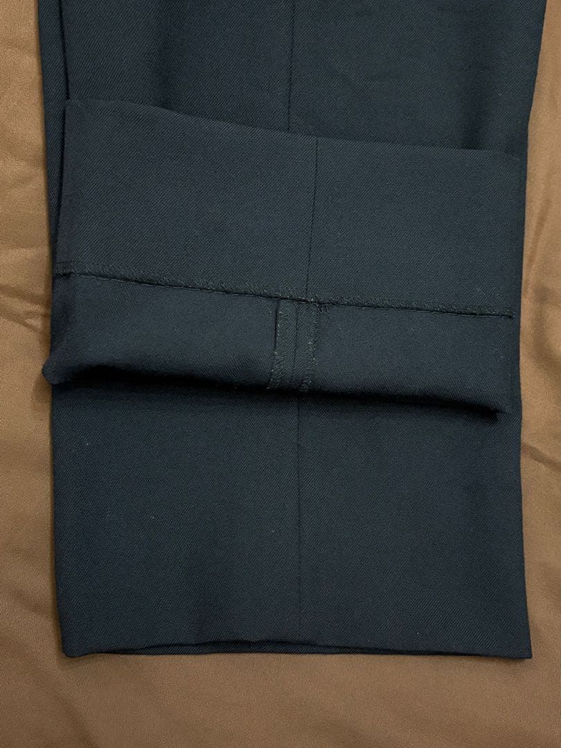 極美品【BIOTOP】ウールストレートスラックス[ネイビー/S]