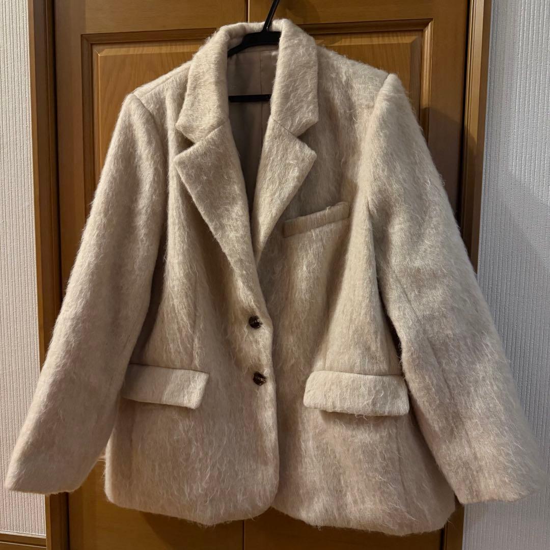 basement online モヘアシャギージャケットコート