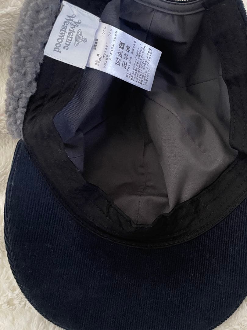 Vivienne Westwood コーデュロイボア フラップキャップ