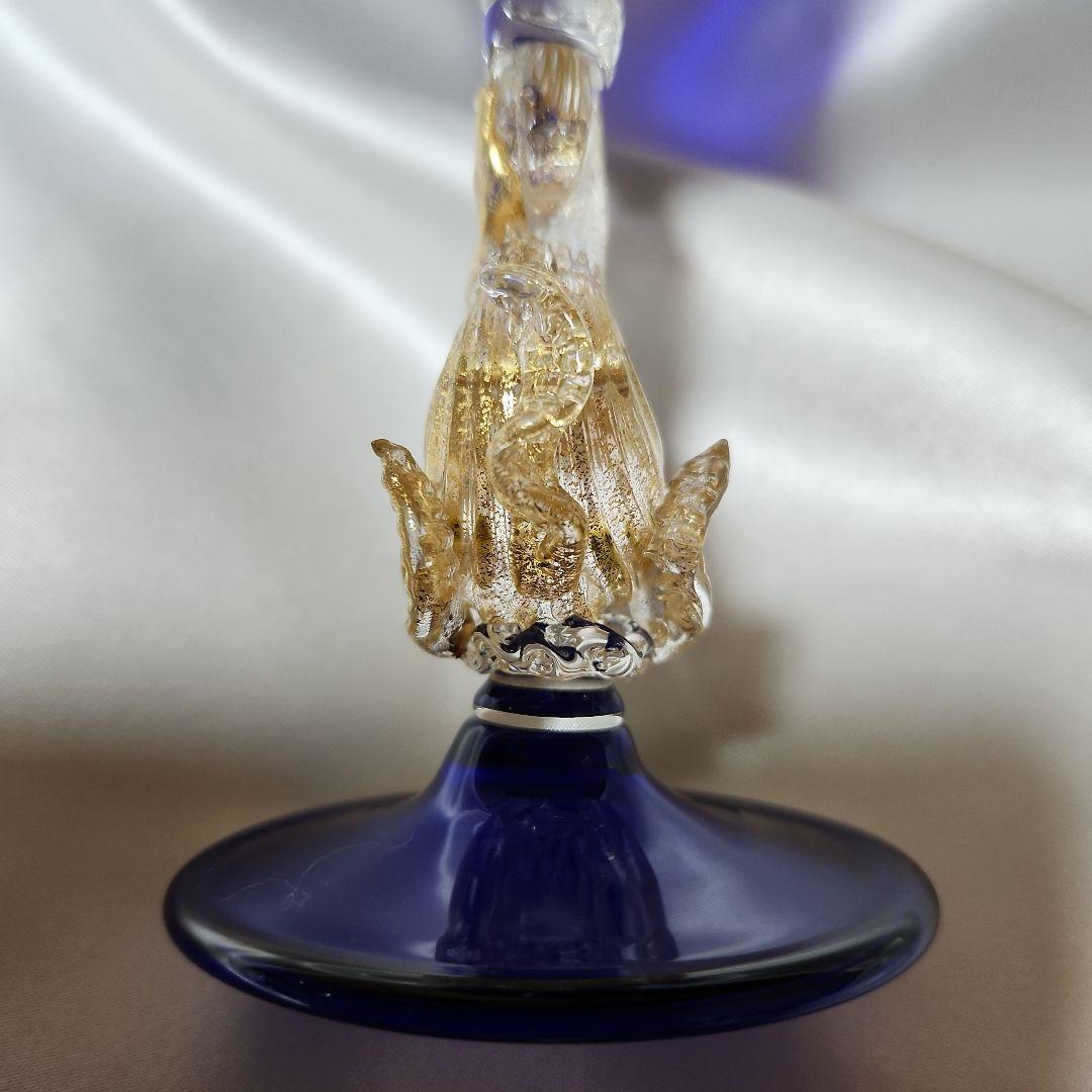 ベネチアンガラス ムラーノグラス イルカ ワイングラス 2点セット