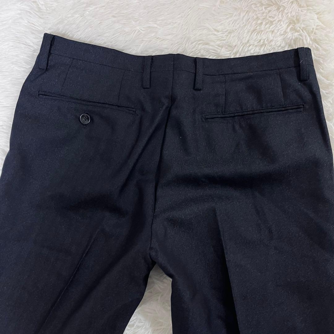 【美品】スーツセレクト 3ピース セットアップ Y4 濃紺 ヘリンボーン柄