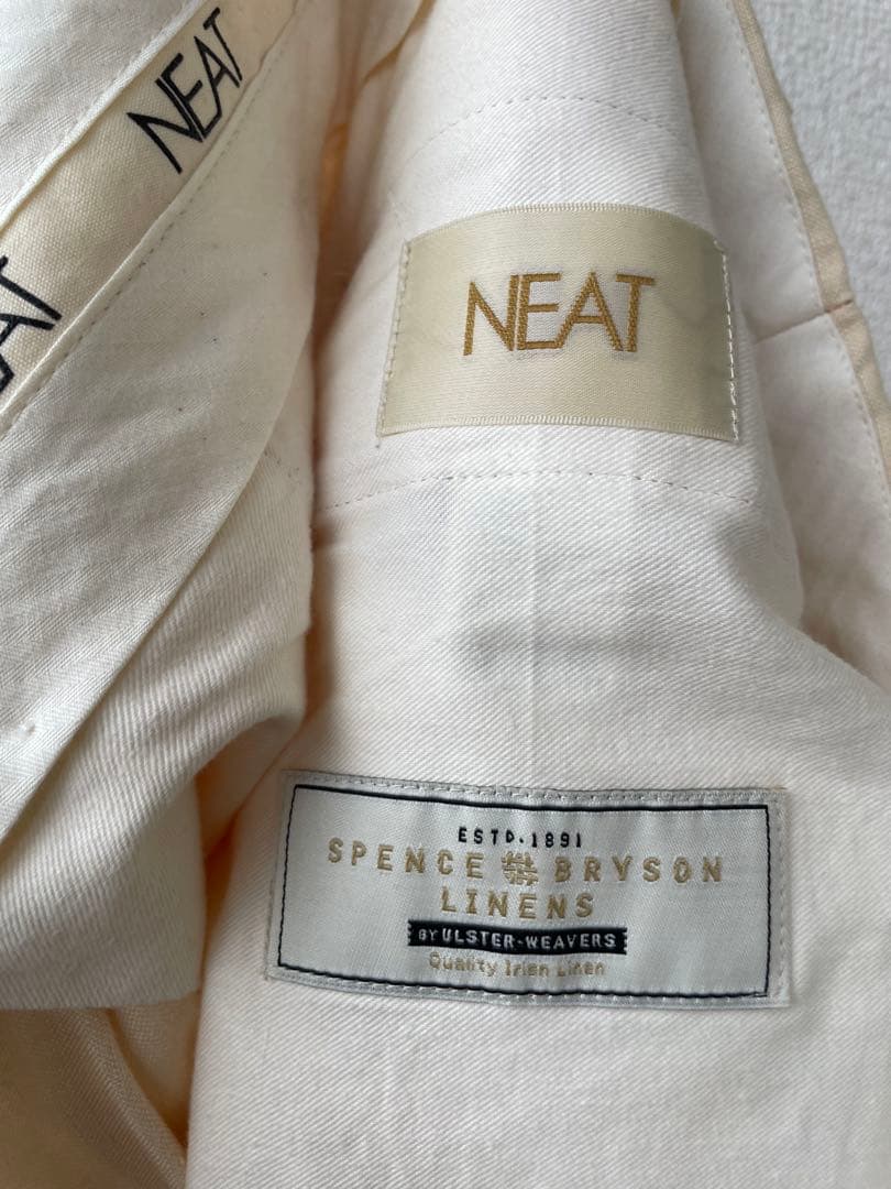 NEATニート リネンワイドパンツ スラックス スペンスブライソン