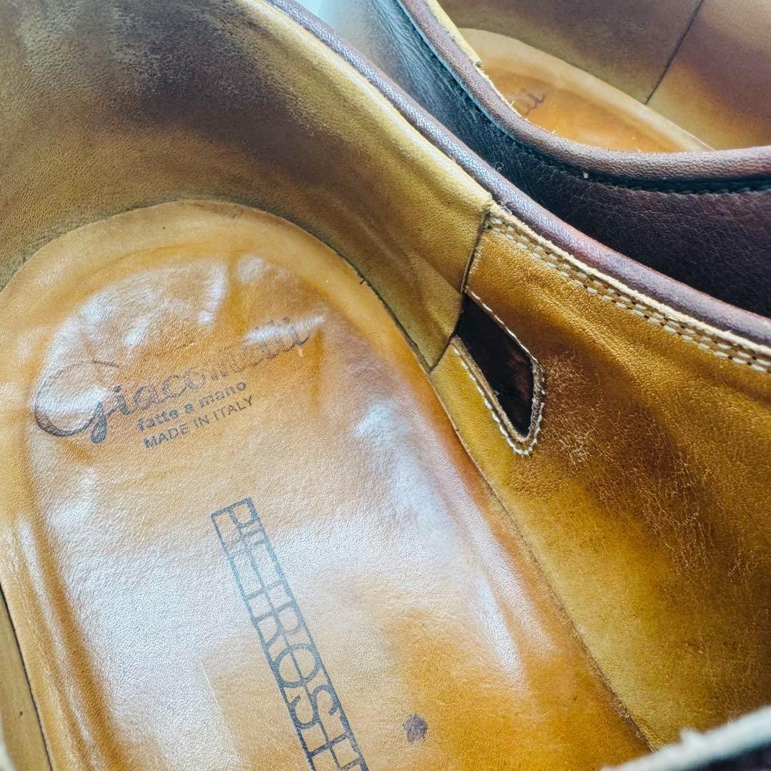 ジャコメッティ マルモラーダ シャークソール レザー シューズ 42 革靴